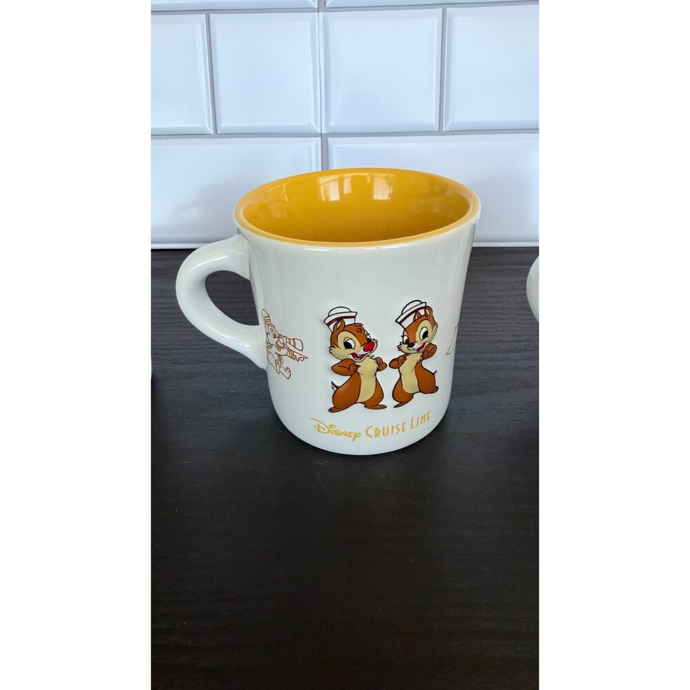 Disney Cruise Line 8oz Diner Mug Set - Mickey, Minnie, & Chip ‘n Dale NEW - Picture 7 of 10